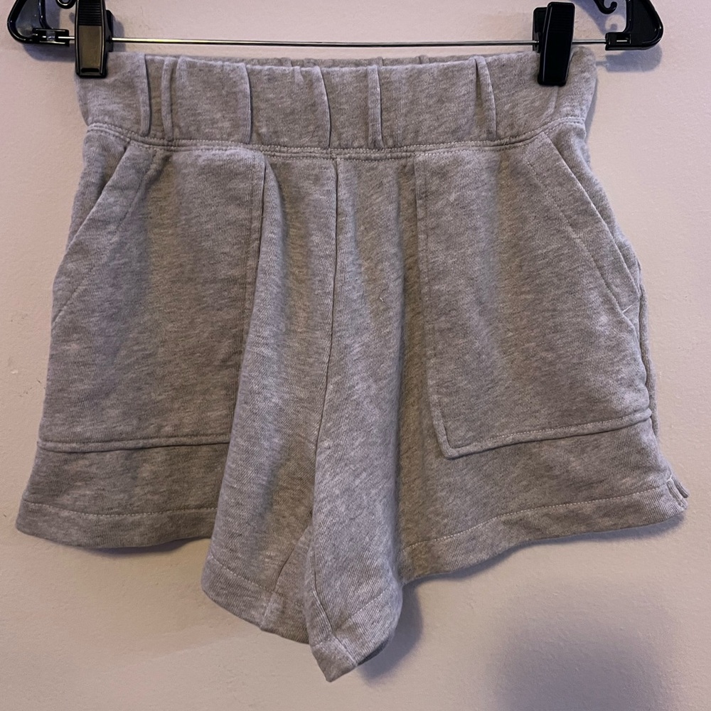 aerie Light Gray Knit Shorts with Pockets